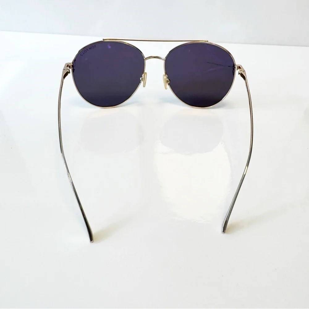 Tom Ford Round Sunglasses TF757 Cleo 28A Gold 59mm FT0757
